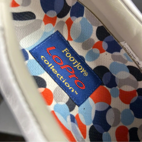 FootJoy Lopro 97223 Golf Shoes White/Black Spikes Women's 7.5M - Picture 7 of 9